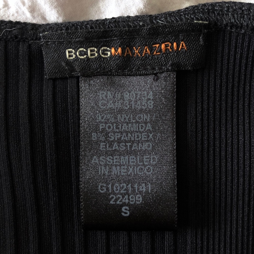 BCBGMaxAzria Black Ribbed Top - Picture 6 of 6